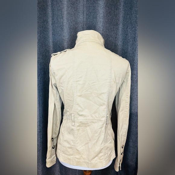 Divided Cream Button-Up Military Style Jacket Size 8 - Picture 6 of 14